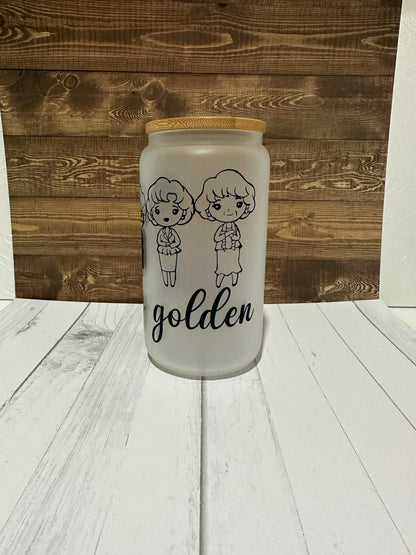 16 Oz. Stay Golden | Golden Girls | Glass Can Cup